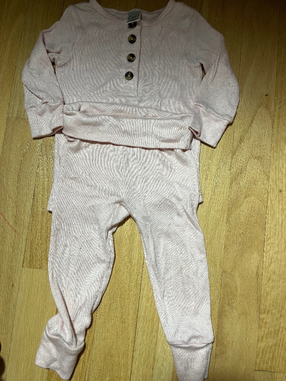 Lou Lou and Company pale pink 2 piece set size 6-12 months